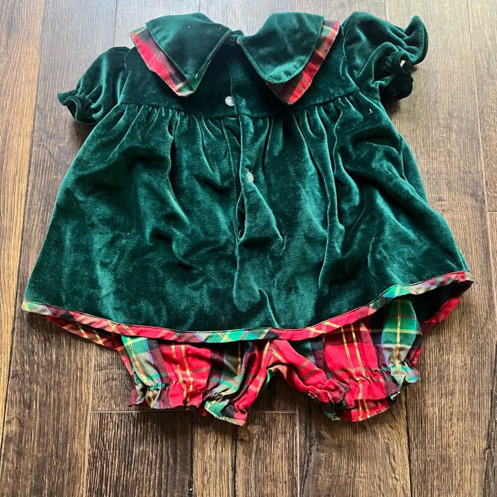 Vintage baby girl Christmas outfit - Picture 2 of 3